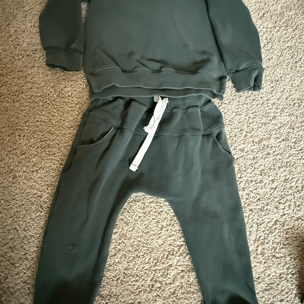 Little Bipsy Forest Green Kids Sweatshirt & Jogger Set